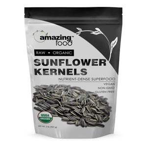 Amazing Food Sunflower Kernels Seeds | 2 Lb | 31 Grams per Serving | 29 Servings | USDA Organic