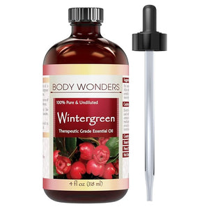 Body Wonders Wintergreen | Therapeutic Grade Essential Oil | 4 Fl. Oz (118 ML)