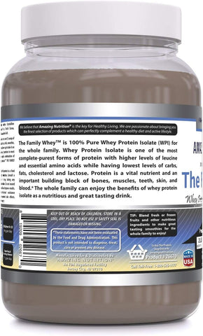 Image of Amazing Formulas The Family Whey Protein (Isolate) | Powder| 2 Lbs | Cookies & Cream Flavor