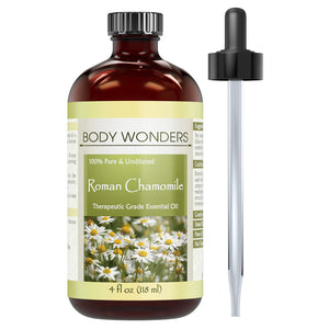 Body Wonders Roman Chamomile | Therapeutic Grade Essential Oil | 4 Fl. Oz (118 ML)