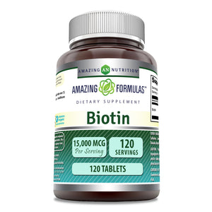 Amazing Formulas Biotin | 15000 Mcg | 120 Tablets