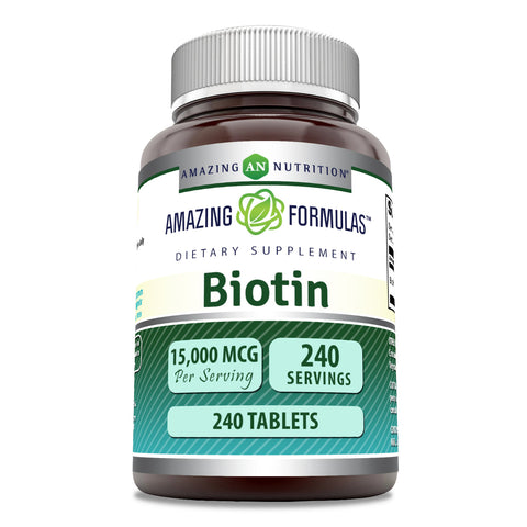 Image of Amazing Formulas Biotin | 15000 Mcg | 240 Tablets