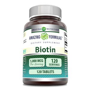 Amazing Formulas Biotin | 5000 Mcg | 120 Tablets