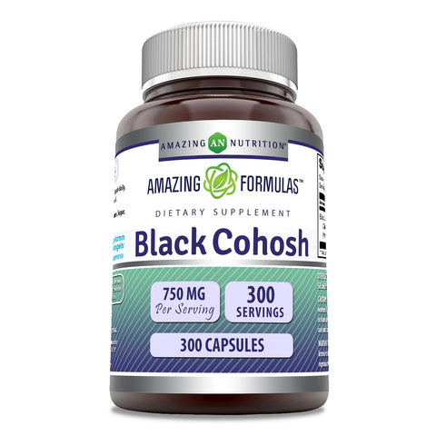 Image of Amazing Formulas Black Cohosh | 750 Mg | 300 Capsules