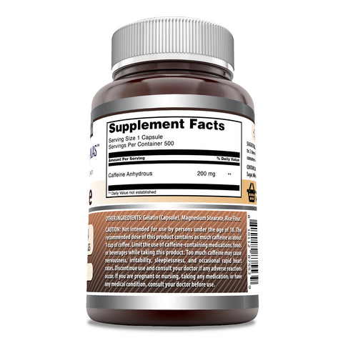 Image of Amazing Formulas Caffeine | 200 Mg | 500 Capsules