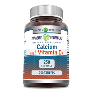 Amazing Formulas Calcium with Vitamins D3 | 250 Tablets