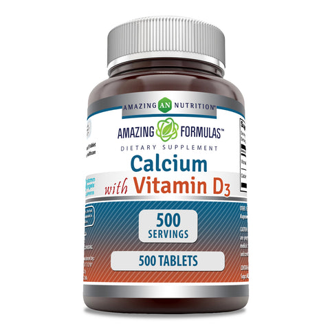 Image of Amazing Formulas Calcium with Vitamins D3 | 500 Tablets