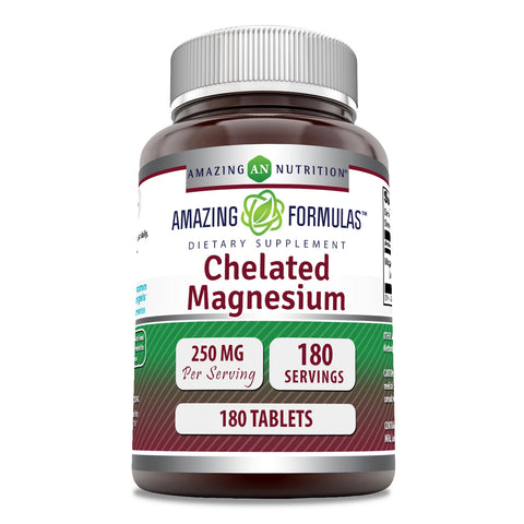 Image of Amazing Formulas Chelated Magnesium | 250 Mg | 180 Tablets