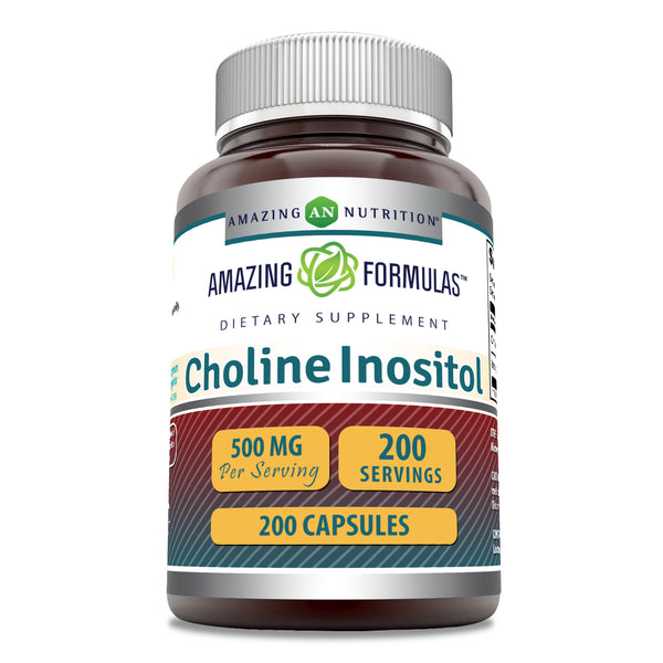 Amazing Formulas Choline Inositol | 500 Mg | 200 Capsules – Amazing ...