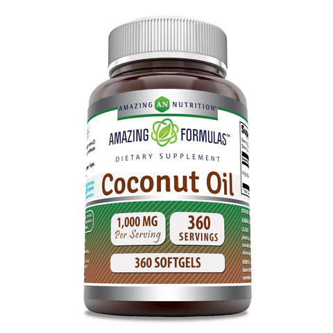 Image of Amazing Formulas Coconut Oil | 1000 Mg | 360 Softgels