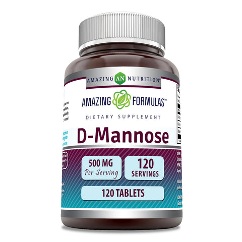 Image of Amazing Formulas D-Mannose | 500 Mg | 120 Tablets