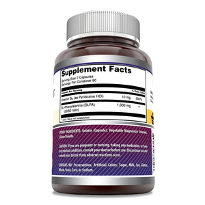 Amazing Formulas DLPA | 1000 Mg Per Serving |  180 Capsules