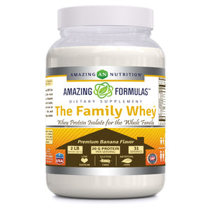 Amazing Formulas The Family Whey | 20 Grams Protein | Banana Flavor | 31 Servings