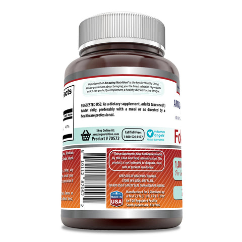 Image of Amazing Formulas Folic Acid | 1000 Mcg | 240 Tablets