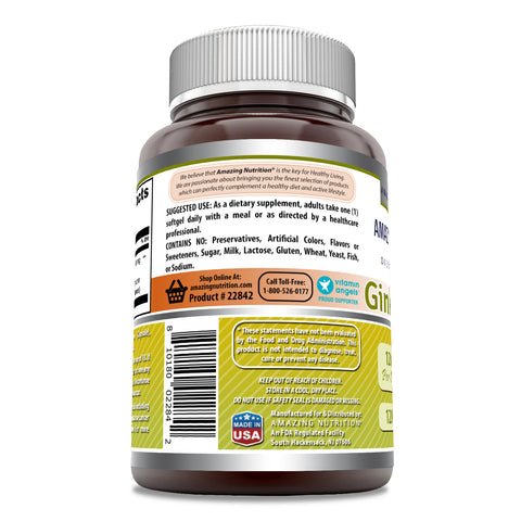 Image of Amazing Formulas Ginkgo Biloba | 120 Mg | 120 Capsules