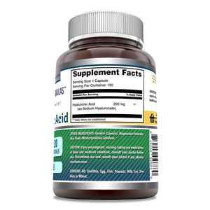 Amazing Formulas Hyaluronic Acid | 200 Mg | 120 Capsules