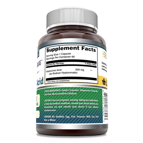 Image of Amazing Formulas Hyaluronic Acid | 200 Mg | 60 Capsules