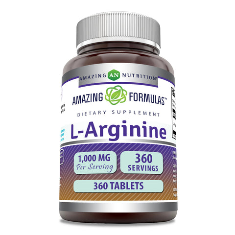 Image of Amazing Formulas L-Arginine | 1000 Mg | 360 Tablets