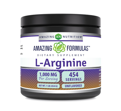 Image of Amazing Formulas L-Arginine | 1 Lb Powder | 454 Servings | 1,000 Mg Per Serving