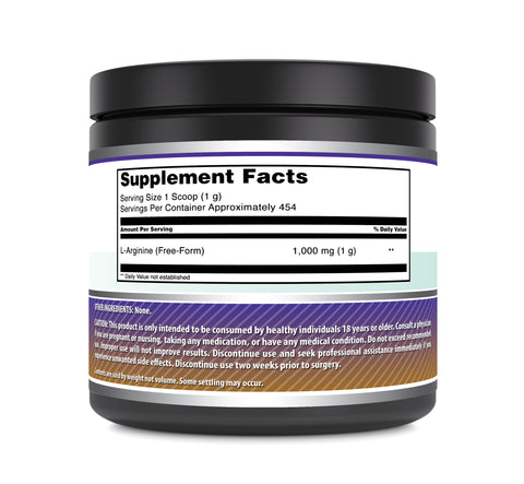 Image of Amazing Formulas L-Arginine | 1 Lb Powder | 454 Servings | 1,000 Mg Per Serving