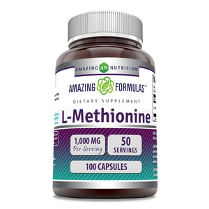 Amazing Formulas L-Methionine | 1000 Mg | 100 Capsules