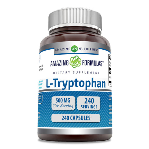 Image of Amazing Formulas L-Tryptophan | 500 Mg | 240 Capsules