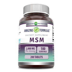 Amazing Formulas MSM | 2000 Mg Per Serving | 200 Tablets