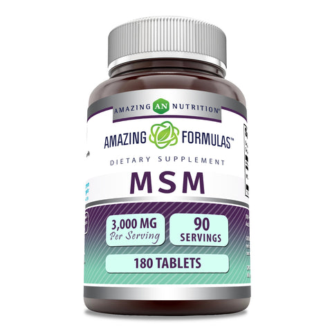 Image of Amazing Formulas MSM | 3000 Mg Per Serving | 180 Tablets