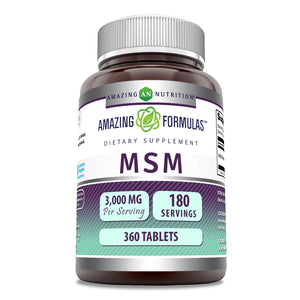 Amazing Formulas MSM | 3000 Mg Per Serving | 360 Tablets