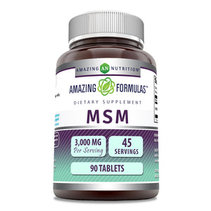 Amazing Formulas MSM | 3000 Mg Per Serving | 90 Tablets
