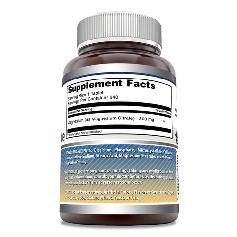 Image of Amazing Formulas Magnesium Citrate | 200 Mg | 240 Tablets