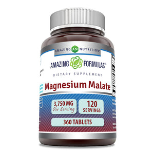 Amazing Formulas Magnesium Malate | 1250 Mg | 360 Tablets