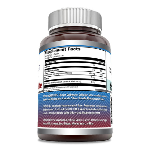 Image of Amazing Formulas Magnesium Malate | 1250 Mg | 360 Tablets