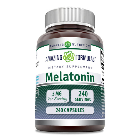 Image of Amazing Formulas Melatonin | 5 Mg | 240 Capsules