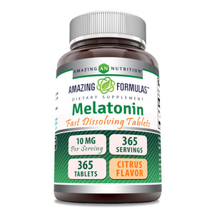 Amazing Formulas Melatonin | 10 Mg | 365 Fast Dissolving Tablet | Citrus Flavor