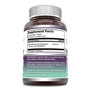 Amazing Formulas OptiMSM | 1000 Mg | 200 Tablets