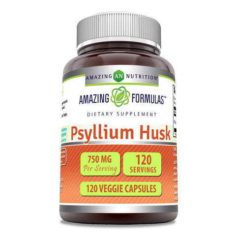 Image of Amazing Formulas Psyllium Husk | 750 Mg | 120 Veggie Capsules