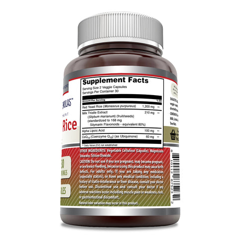 Image of Amazing Formulas Red Yeast Rice Complex | 1570 Mg Per Serving | 60 Veggie Capsules