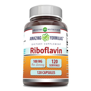 Amazing Formulas Riboflavin | 100 Mg | 120 Capsules