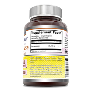 Amazing Formulas Serrapeptase | 120,000 IU | 270 Veggie Capsules