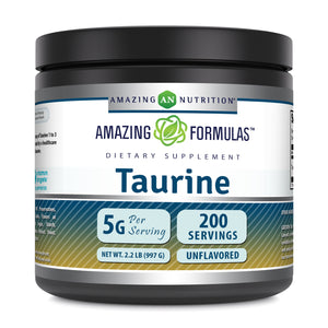 Amazing Formulas Taurine Powder | 5 Grams Per Serving | 200 Servings | 2.2 Lb