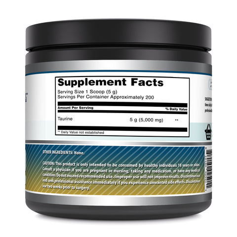 Image of Amazing Formulas Taurine Powder | 5 Grams Per Serving | 200 Servings | 2.2 Lb