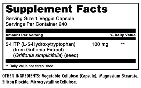 Image of Amazing Formulas 5-HTP | 100 Mg | 240 Veggie Capsules