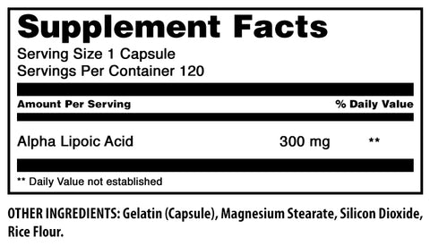 Image of Amazing Formulas Alpha Lipoic Acid | 300 Mg | 120 Capsules