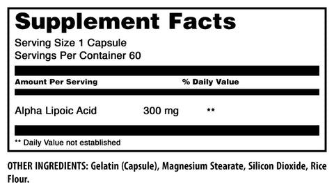 Image of Amazing Formulas Alpha Lipoic Acid | 300 Mg | 60 Capsules