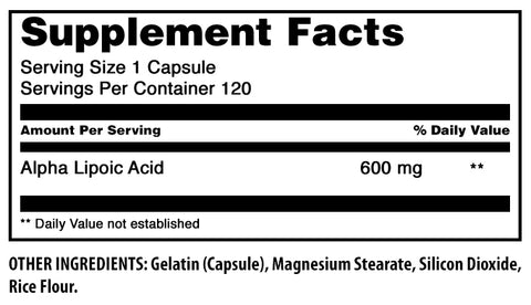 Image of Amazing Formulas Alpha Lipoic Acid | 600 Mg | 120 Capsules