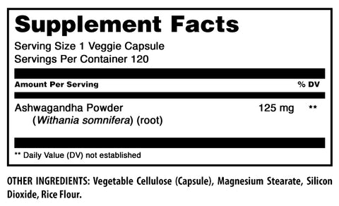 Image of Amazing Formulas Ashwagandha Extract | 125 mg | 120 Veggie Capsules