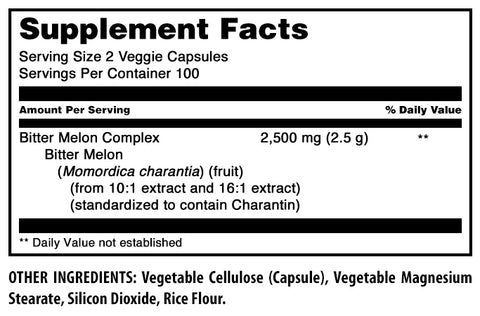 Image of Amazing Formulas Bitter Melon Complex | 2500 Mg Per Serving | 200 Veggie Capsules