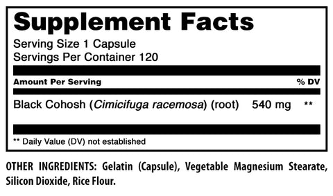 Image of Amazing Formulas Black Cohosh | 540 Mg | 120 Capsules