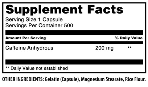 Image of Amazing Formulas Caffeine | 200 Mg | 500 Capsules